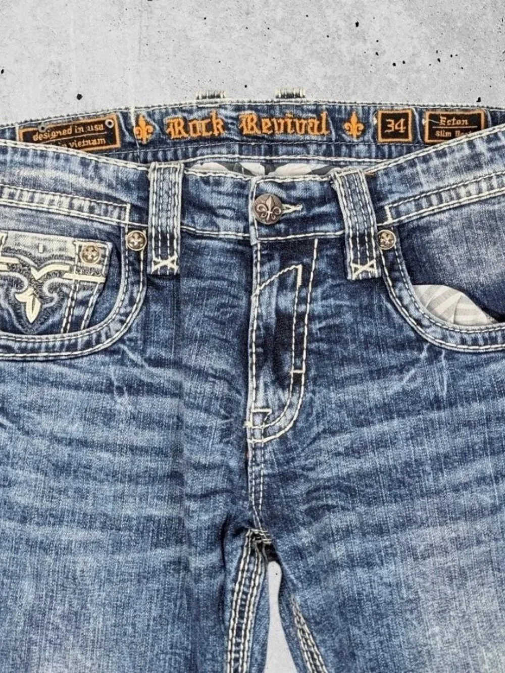 Rock Revival Jeans Size 34 Ecton Slim Boot Cut